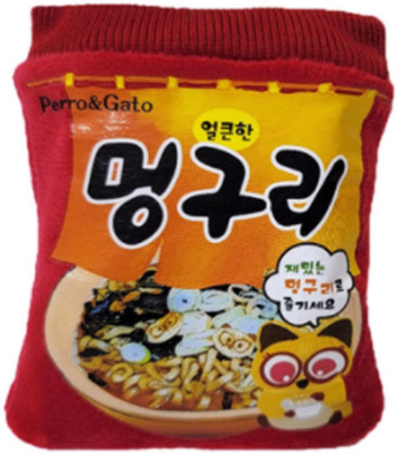 디그니티독 반려동물 노즈워크 훈련 간식토이 바스락 라면 장난감, 멍구리, 1개