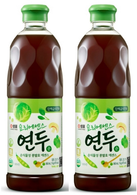 샘표 연두순 860ml X 1개 요리에센스 업소용 대용량 연두순, 2개