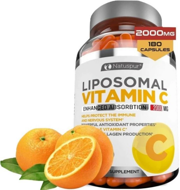 Natuspur Premium Liposomal Vitamin C 2000mg 나투스퍼 프리미엄 리포소말 비타민C 180캡슐, 180정, 1개 - 쿠팡
