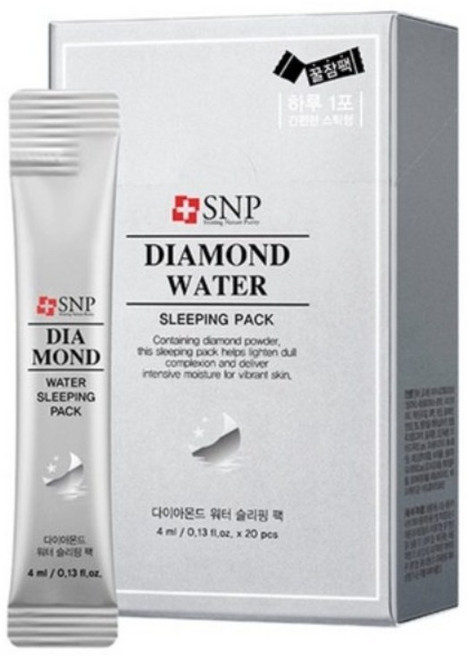 SNP 다이아몬드 워터 슬리핑팩 스틱형, 80ml, 2개