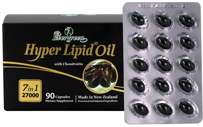 뉴질랜드 에버그린 초록잎홍합 오일 하이퍼리피드 27000 90캡슐 Evergreen Hyper Lipid Oil, 1개, 90정, 1개