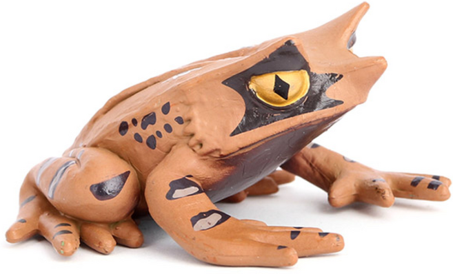 제트피규어 말레이시아 혼 프록 개구리 동물 피규어 장난감 모형, 1개