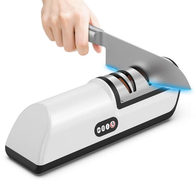 APEXSO 전동 칼갈이 3초자동 칼가는기계 전기 스마트엣지 칼가리 업소용 칼갈기 가정용 숫돌, 블랙, 1개