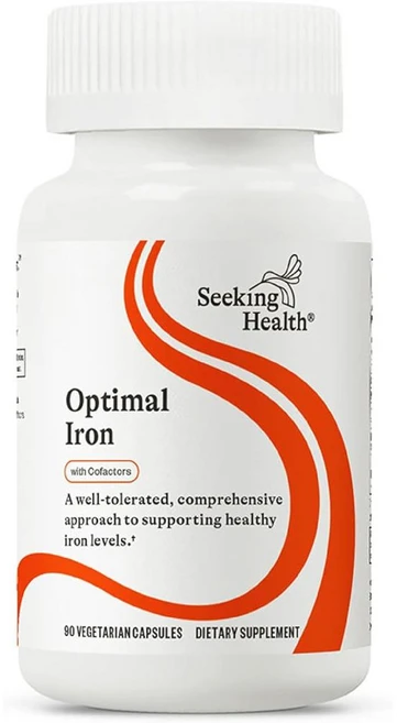 시킹헬스 옵티멀 철분 코팩터스 캡슐 Seeking Health Optimal Iron Plus Cofactors, 1개, 90정 - 쿠팡