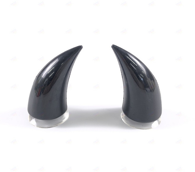 악마 도깨비 뿔 헬멧 장식 용품헬맷큰뿔 블랙