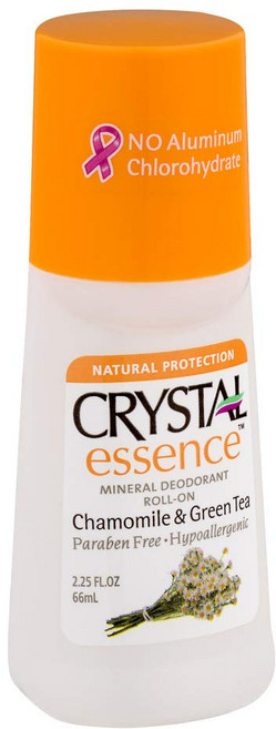 美國 CRYSTAL 礦物體香劑 滾珠 佛手柑&綠茶香, 1個, 66ml