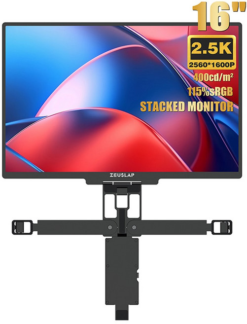 제우스랩 2.5K 플로트 스택 포터블 모니터 스탠드 포함 16인치 Z16H 60HZ, 40.64cm