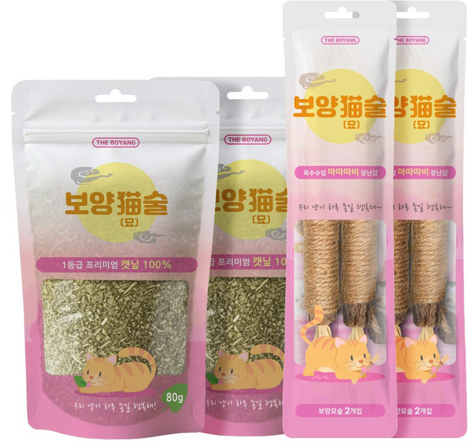 더보양 보양묘술 고양이 마따따비 수제 장난감, 2세트, 세트