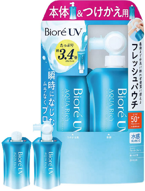 Biore 蜜妮 UV 含水防曬保濕水凝乳 樂易包+補充包組, 240g, 1件