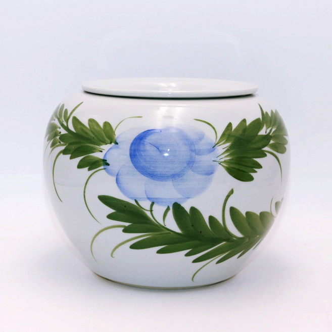 황금연못 집사부일체 도자기 요강 저금통 장식용 복요강 목단 소변통 환자용변기 중 받침추가가능, 요강 중, 1개, 백자