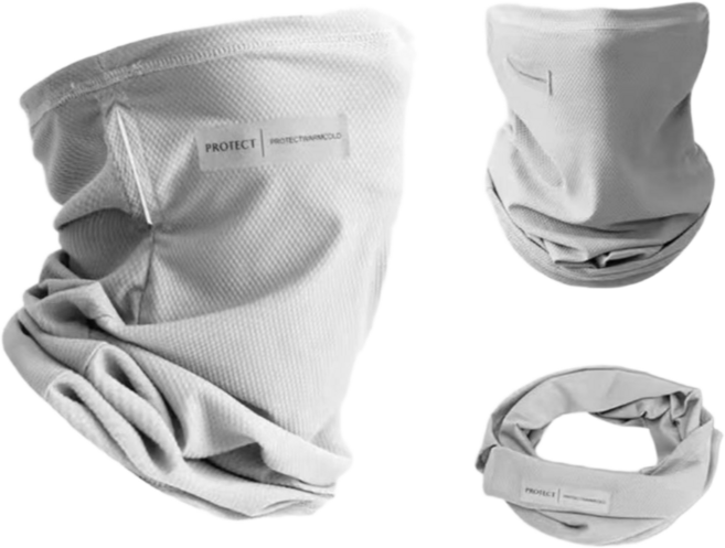 Velon 쿨링 자외선차단 안면커버 골프 냉감 페이스커버 UV차단 마스크, 1개, 연한 그레이