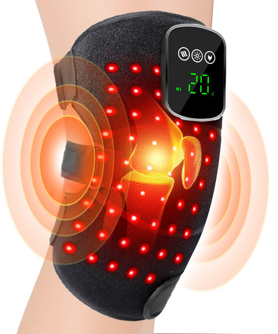 Shinmax 신맥스 적외선 저주파 온열 진동 마사지 무릎 보호대 부모님 어르신 원적외선 무선 찜찔 안마기, 블랙, SM-Knee Pad