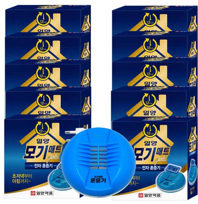 [일양약품] 모기매트Gold 전자 훈증기 전자훈증기, 10개