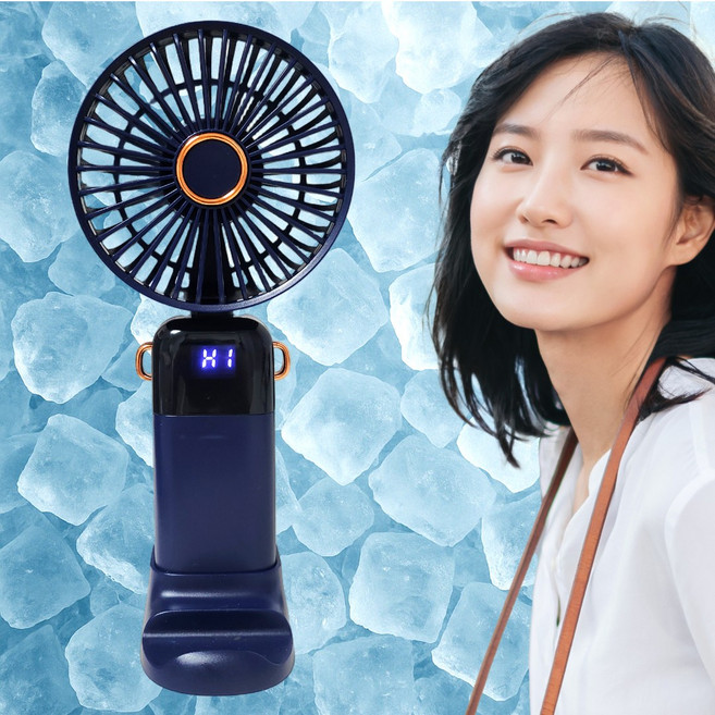 LORIA 5단조절 휴대용 미니 LED 선풍기, 네이비[navy], Z101