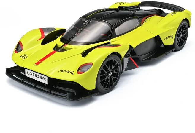 1:18 애스턴 마틴 발키리 맥클라렌 750S 디보 슈퍼카 시리즈 합금 다이캐스트 모델 자동차 소의 높은 시뮬, 01 Valkyrie Yellow