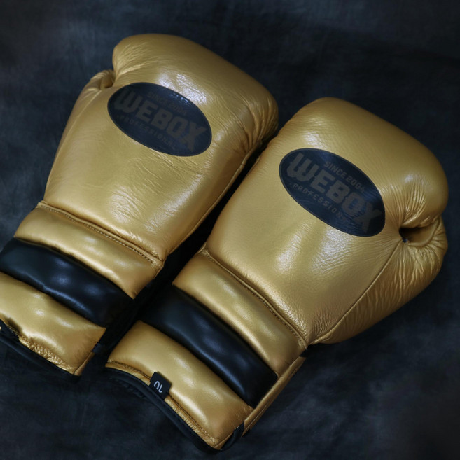 NOVABOXING 노바복싱 783 WEBOX 복싱글러브 천연소가죽, 1세트, 골드