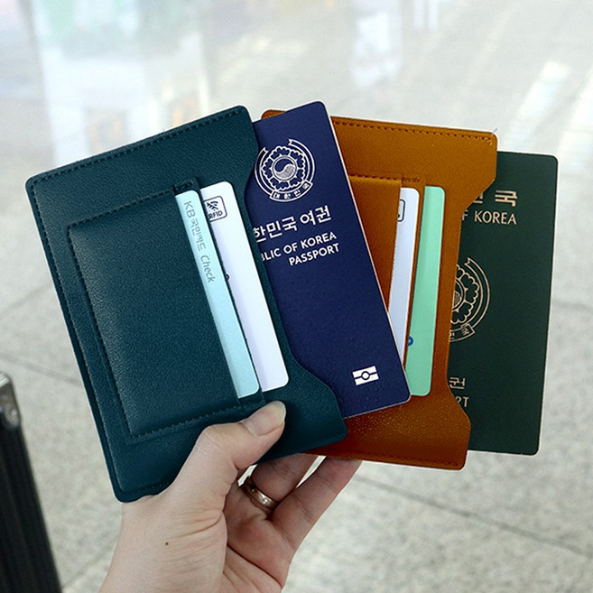 노티드트립 RFID차단 안티스키밍 가죽 여권 케이스 지갑