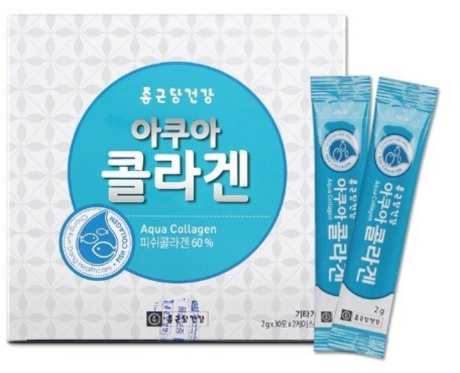 종근당건강 아쿠아 콜라겐 2g x 30포 2케이스, 60g, 1개