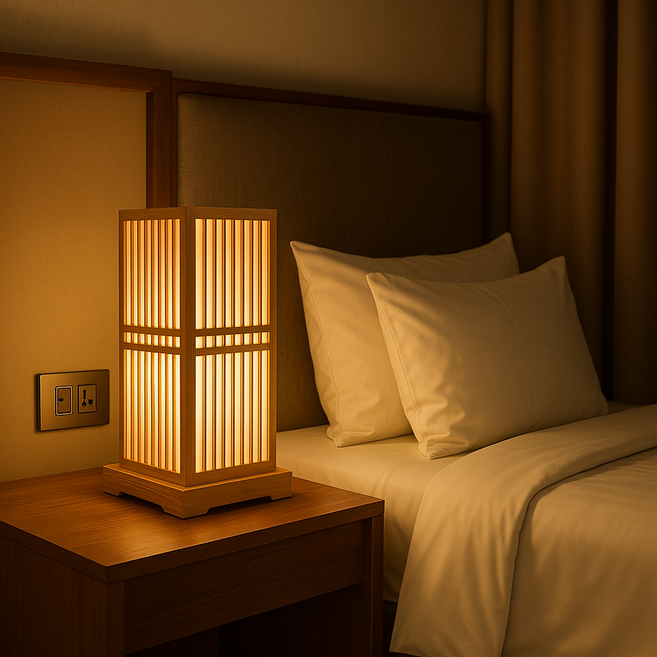 일식 동양미 가득한 대나무 수공예 단스탠드 침실조명 밤부 스탠드, j-037