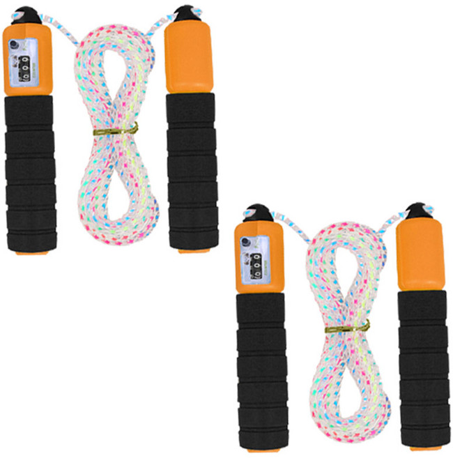 [1+1] (B형 카운터 줄넘기1P+1P=2P) 카운트 스포츠 헬스용 다이어트용 유산소운동 줄넘기, 오렌지