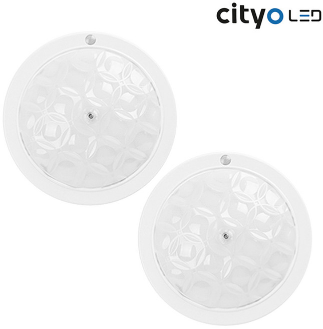씨티오 LED 원형 센서등 15W, 주광색, 2개