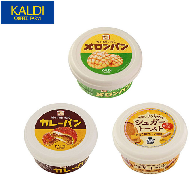일본 KALDI 칼디 스프레드 메론빵 카레빵 슈가토스트 110g 3개세트, 3개