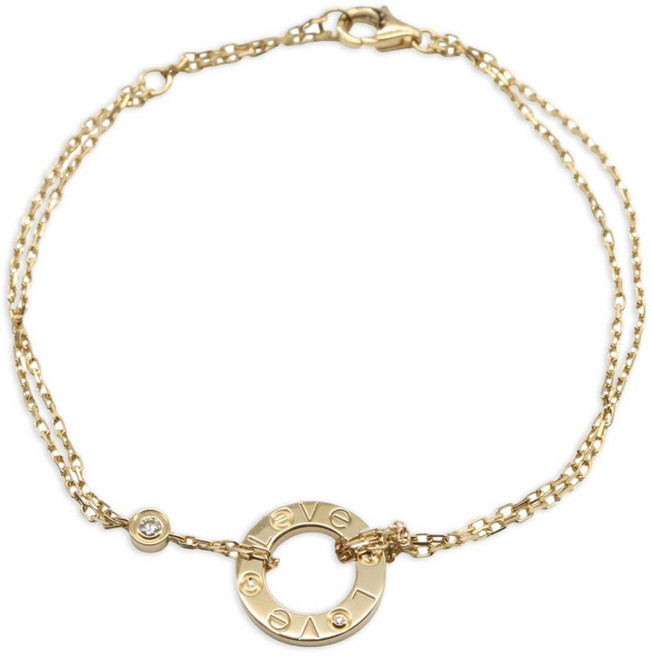 까르띠에 중고 2010's 러브 서클 18K 옐로 골드 다이아몬드 브레이슬릿