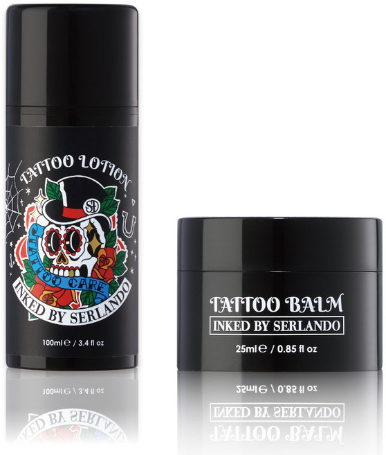 Serlando 詩蘭朵 TATTOO 刺青保養組 (修護膏25ml+護色乳液100ml), 1個, 無香味
