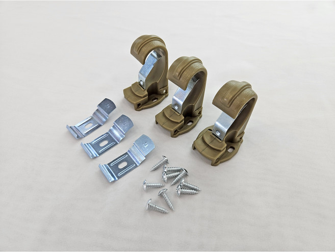 커블 커튼 봉걸이 1세트, 25mm 브론즈set, 봉브라켓