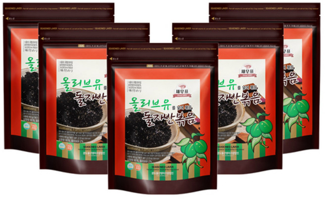 새우표 완도 올리브유 돌자반볶음, 60g, 5개