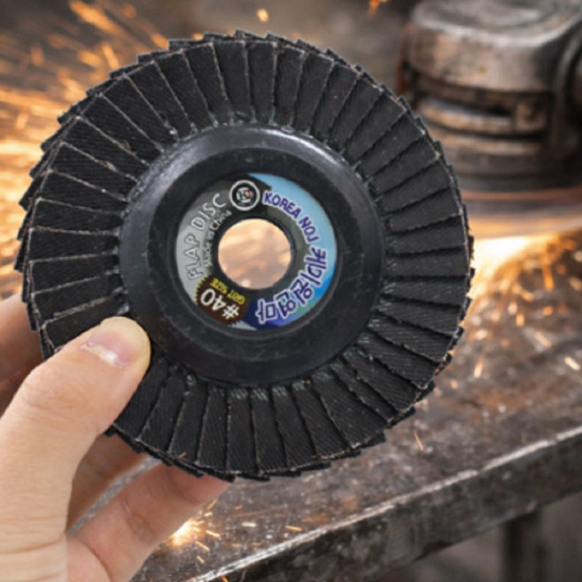 케이원 다용도 핸드그라인더 날개페파 105mm 40방 녹 표면 연마 디스크 그리드 40, 1개