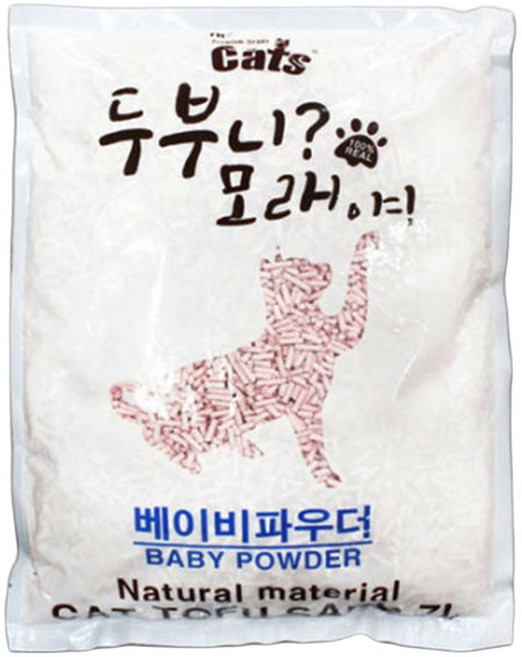 더캣츠 배변모래 두부니 모래야 베이비파우더 7L, 1개