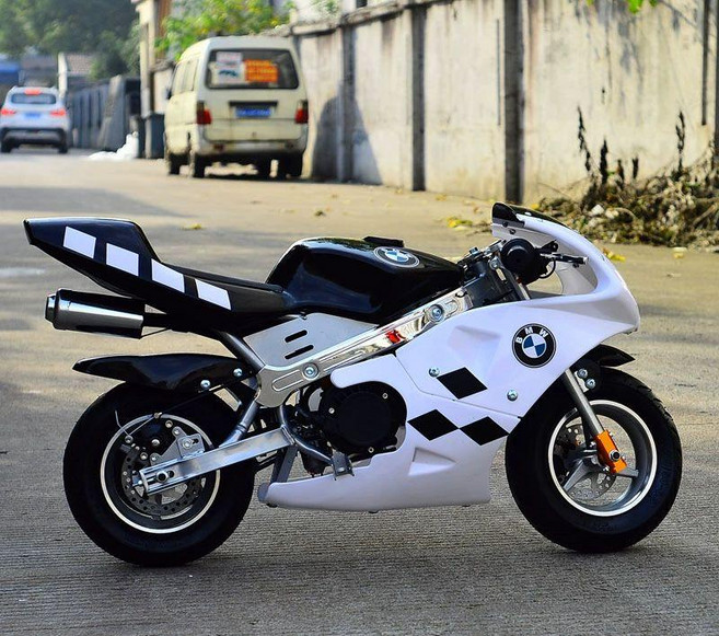 입문용 미니 소형 성 인용 취미 스쿠터 포켓 전동 바이크, 블랙 화이트 스퀘어, 기본 모델명/품번