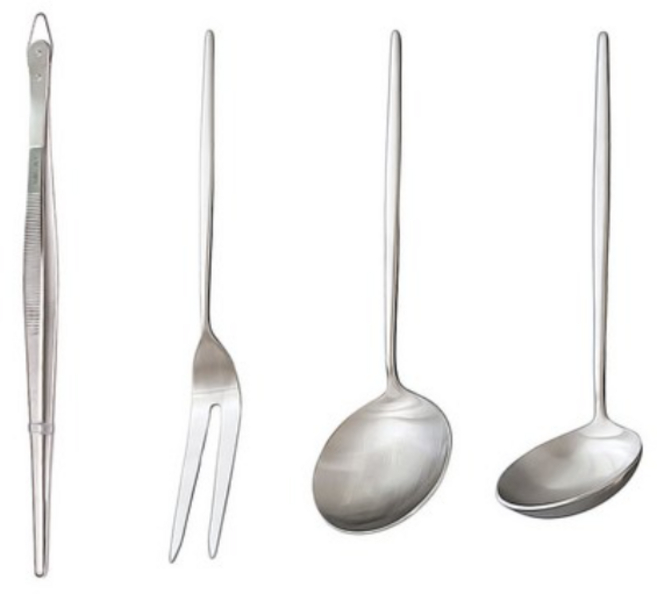 테이블아트 아벨라 조리도구 4종 세트, 실버, 2개
