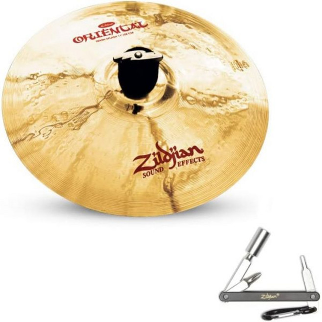 Zildjian A0611 11인치 오리엔탈 쓰레기 스플래시 심벌즈 ZKEY와 함께 고음과 프로필 제공, Zildjian A0611 11인치 오리엔탈 쓰레기 스, 1개