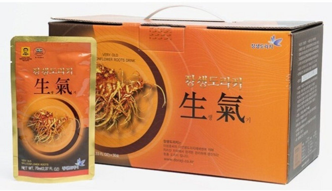 장생도라지 생기 / 1박스, 30개, 70ml