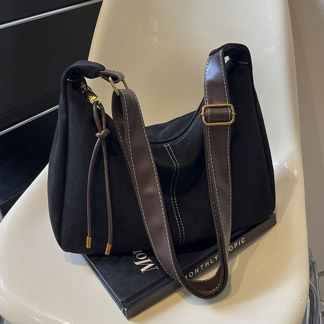 韓式復古大容量托特包，可斜挎休閒通勤女包