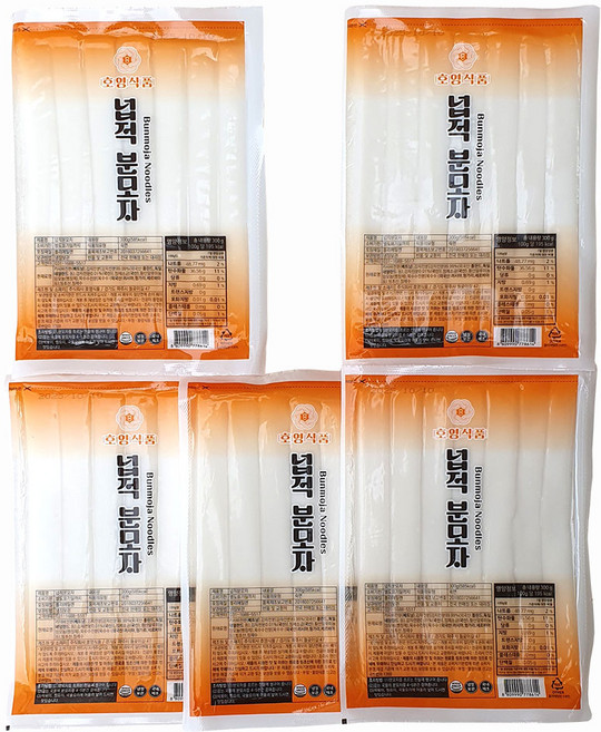 새마원 HACCP 국내생산 넙적 분모자 300g 당면 떡볶이, 5개