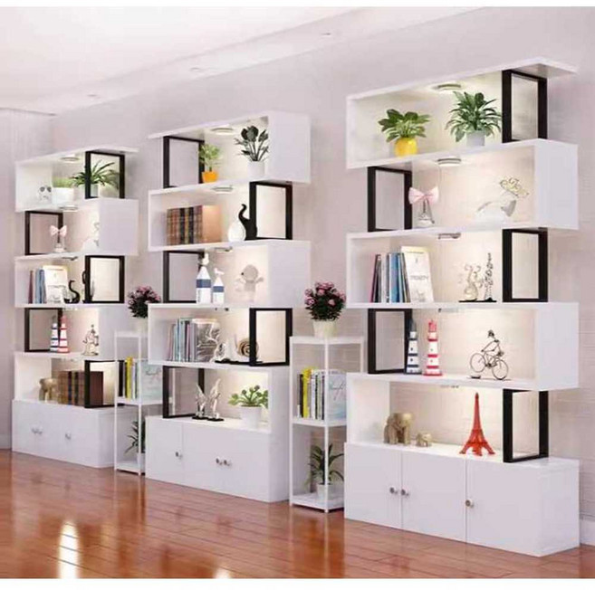 살롱 술장식장 LED 화장품 진열장 미용실 제품 장식장, 5단120x30x185cm