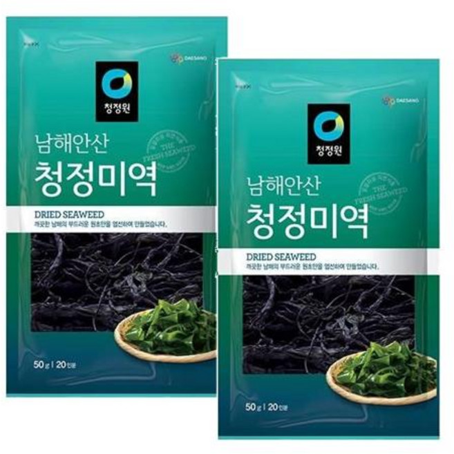 청정원 남해안산 청정 자른 미역 (20인분), 50g, 2개
