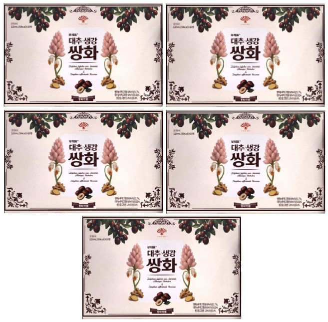 동화약품 부채표 대추 생강 쌍화, 50개, 120ml