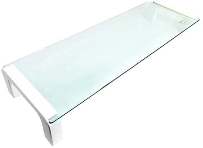 아이브릿지 모니터 받침대 MC-500 Mini 강화유리 다기능 모니터 스탠드 모던한 디자인 책상정리, 화이트, 1개