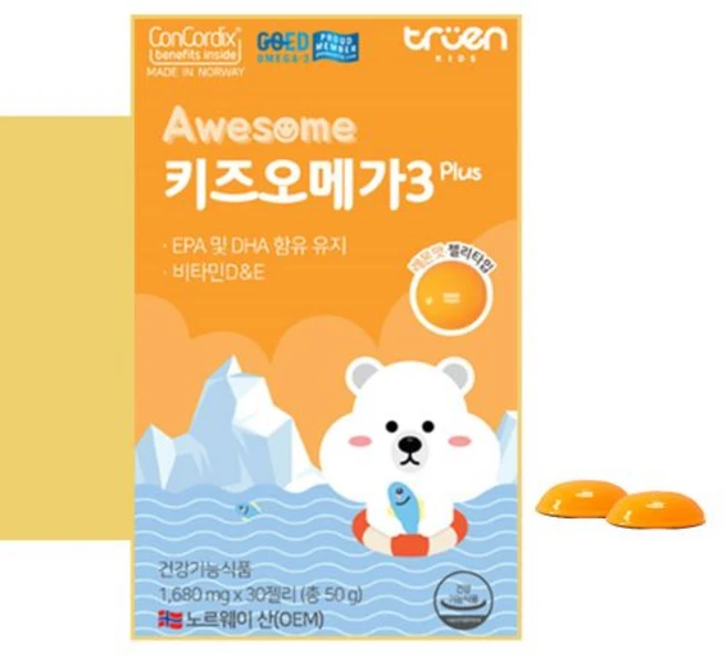 리뉴얼 어썸스마트키즈오메가3, 30정, 1개 - 쿠팡