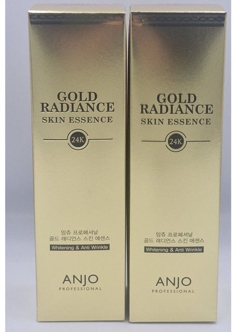 [ANJO] 앙쥬 24k 골드 래디언스 에센스 / 미백 주름개선 이중기능성, 2개, 150ml