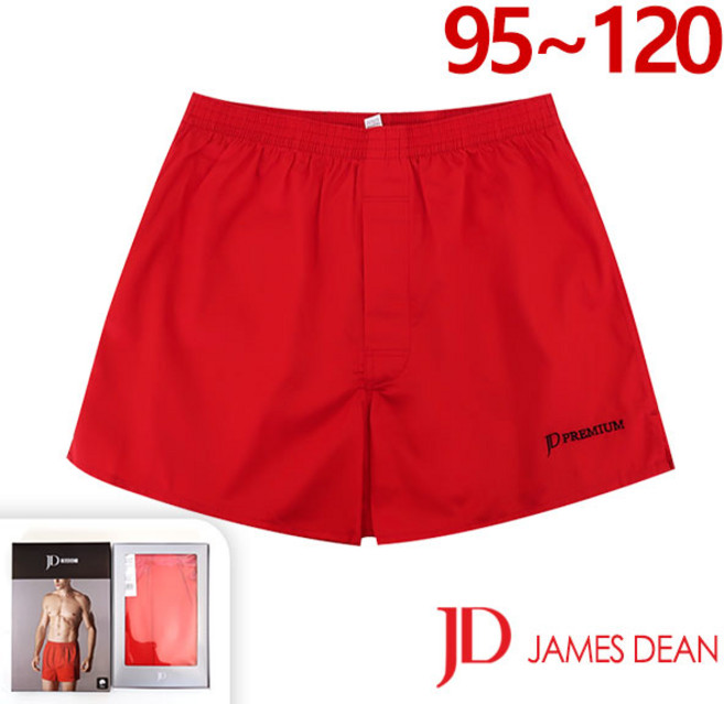 [제임스딘]레드 순면실켓남성 트렁크팬티1종(JHMTP010)95-120/행운 빨간팬티