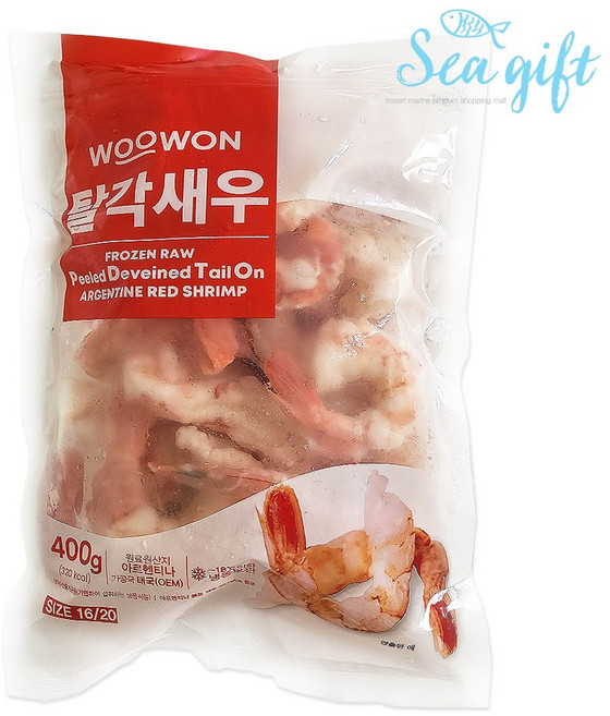[씨기프트]냉동 아르헨티나 붉은새우 400g 왕특대 1620 홍새우 왕새우 랍스터새우 이지필, 단품, 단품