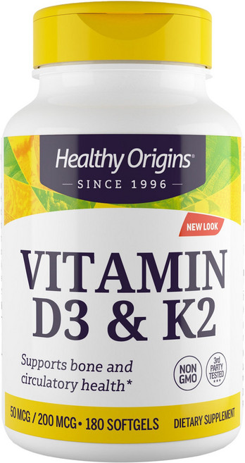 헬시오리진스 비타민 D3 & K2 소프트젤, 1개, 180정