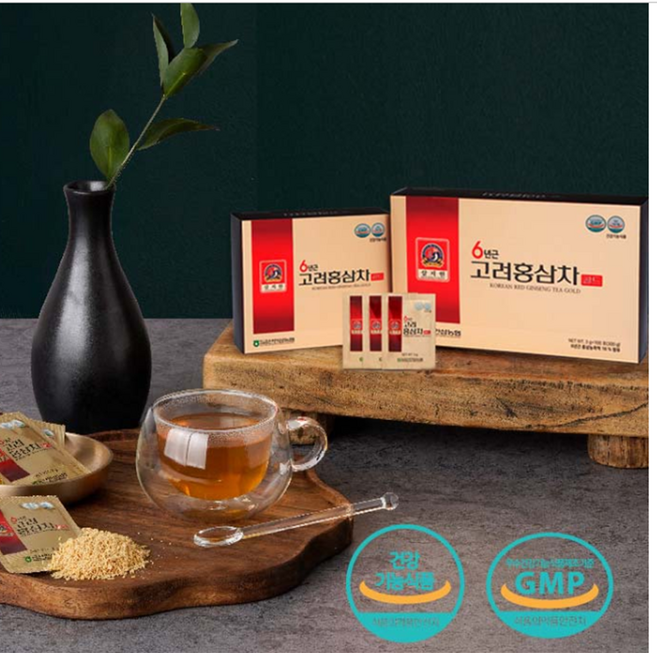 6년근 고려 홍삼 차 골드 100T 건강기능식품, 1개, 50정