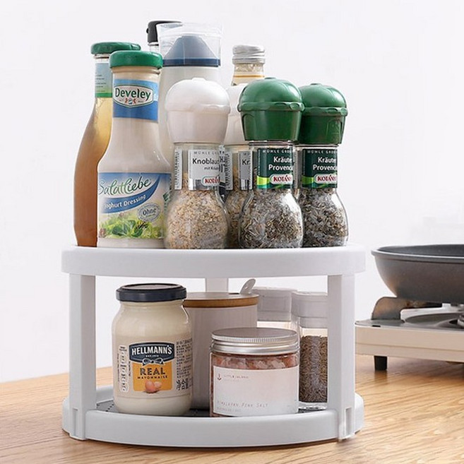 민스리빙 정리 양념통 실버미어 회전트레이 수납 주방 핫 소