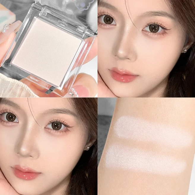 Hisyi 매트 모노크롬 아이섀도 팔레트 섬세한 눈 윤곽을 위한 자연광 하이라이터 파우더가 밝아집니다, 03 H2305-02